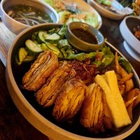 Dry Chick'n Noodles at Viet Family - The Vegan House in Vancouver