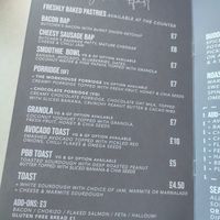 Menu (April 2025) at The Workhouse in Brixworth