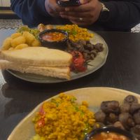 Scrambled tofu, mushrooms, avo toast, vegan richmond sausage, hash brown bites & beans  at Fress  in Manchester