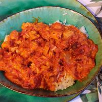 Paparkash chicken at Yes It Is Vegan II - Liszt Ferenc Tér in Budapest