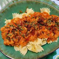 Chicken paprikás at Yes It Is Vegan II - Liszt Ferenc Tér in Budapest