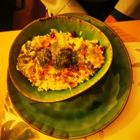 Brokkoli with almost chicken from pea protein at Yes It Is Vegan II - Liszt Ferenc Tér in Budapest