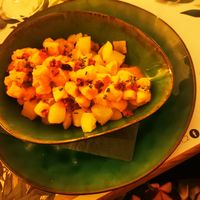 Almost chicken Brassói from pea protein and potato at Yes It Is Vegan II - Liszt Ferenc Tér in Budapest