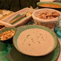 Mushroom cream soup at Yes It Is Vegan II - Liszt Ferenc Tér in Budapest