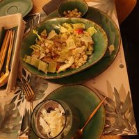 סלט קיסר ופודינג טפיוקה at Yes It Is Vegan II - Liszt Ferenc Tér in Budapest