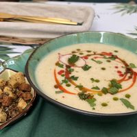 Potato - Seasonsl Soup - very flavorful  at Yes It Is Vegan II - Liszt Ferenc Tér in Budapest