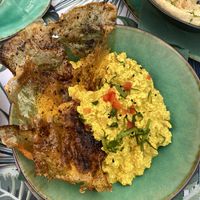 Scrambled Tofu with bacon  at Yes It Is Vegan II - Liszt Ferenc Tér in Budapest