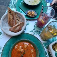 Goulash soup with potatoes and potato soup at Yes It Is Vegan II - Liszt Ferenc Tér in Budapest