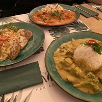 “Chicken” goulash, hunter style seitan and curry  at Yes It Is Vegan II - Liszt Ferenc Tér in Budapest