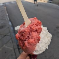 Fragola and coco at Gelateria Paniko in Lucca