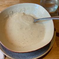 Soup of the day- quinoa cauliflower at Savor in San Francisco