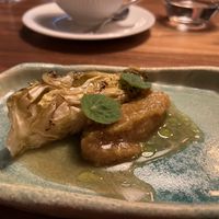 Seared lettuce wedge  at Encanto in Lisbon