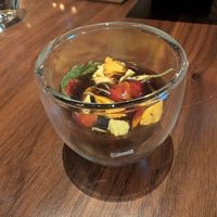 1st Course: “Compost” Broth  at Encanto in Lisbon