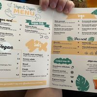 Vegan/veggie menu  at Restaurant West in Utrecht