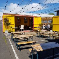 Cool outside seating at Cake Stories - Hoults Yard in Newcastle Upon Tyne