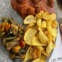 Vegan meatballs   at Es Cactus in Menorca