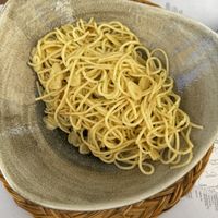 Spaghetti oil and garlic   at Es Cactus in Menorca