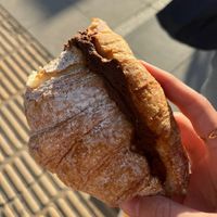 Croissant relleno de chocolate  at La Revuelta in Granada