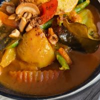 Massaman Tofu and vegetable curry at Royal Outpost in Carlisle