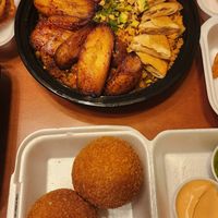 Paella Borincana + Rellenos de Papas at OSJ International in Lakewood