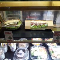 Vegan sandwich and vegan meatball marinara at AUH - Brioche Doree - T1 in Abu Dhabi