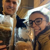  at Fitzkey Chimney Cake in Budapest