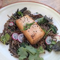 Cured tofu with soba noodles at Jones the Grocer - The Palm in Dubai