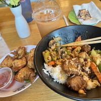 Boom baby.  Kung Pao.  Rangoon! Vegan.    at Sipz Fusion Cafe - North Park in San Diego