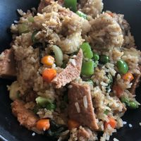 “Beef” fried rice  at Sipz Fusion Cafe - North Park in San Diego