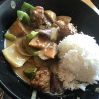 Chikn yellow curry at Sipz Fusion Cafe - North Park in San Diego