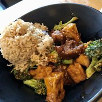 Vegan General Tso w/ Brown Rice at Sipz Fusion Cafe - North Park in San Diego