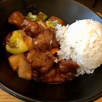 Vegan Sweet and Sour w/ White Rice at Sipz Fusion Cafe - North Park in San Diego