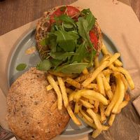 Veggie burger, great at Barbaflorida Cafè in Valldemossa