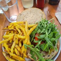 Vegan burger at Barbaflorida Cafè in Valldemossa