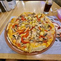 Vegan Fuccino pizza. at Col'Cacchio - Canal Walk (Halaal) in Cape Town