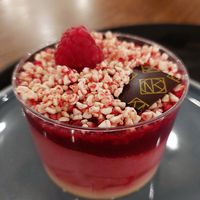 Raspberry mousse at Art Bakery in Stockholm