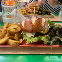 Porchini burger at Athens Vegan Burgers in Athens