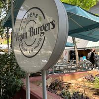 In a busy area with lots of other patios. Unfortunately that means lots of secondhand smoke.   at Athens Vegan Burgers in Athens