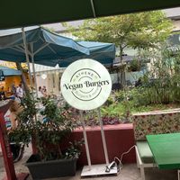 Sign at Athens Vegan Burgers in Athens