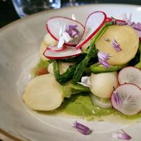 Radish Medley and Bean Cassoulet at Folke in Vancouver