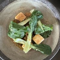 Chickpea Tofu: Khao soi, sunchoke, choy at Folke in Vancouver