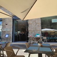 Outside at T-Bakery in Bergamo