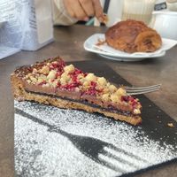 Chocolate tart  at T-Bakery in Bergamo