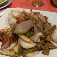 Lomo saltado  at Loving Hut Lince in Lima