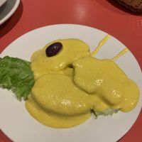 Papa a la huacaina  at Loving Hut Lince in Lima