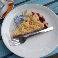 Streusel Kirschkuchen at Café Hygge37 in Malchow