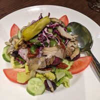 Mediterranean salad made vegan by removing cheese. at Russo's New York Pizzeria in Dubai