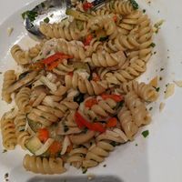 Mushroom pasta with cheese from the vegan menu. at Russo's New York Pizzeria in Dubai