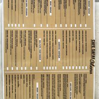 Menu with descriptions  at Cafe Şafak in Nevsehir