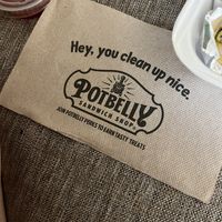 Why are these the napkins that they give for takeout? How are you gonna charge so much for food and not be able to get white dollar store napkins? Potbelly’s?! SMH  at Mr. Veg'n in Houston